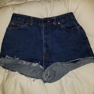 Vintage high waist Chic jean shorts